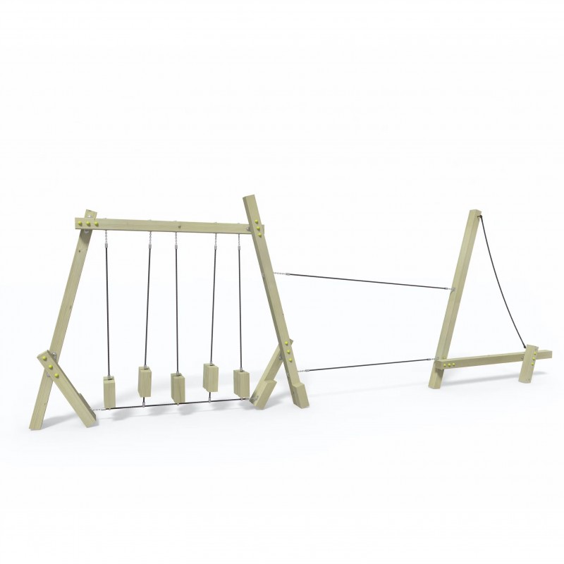 Wooden playground Jungle combo 3 by White Rhino for commercial use.