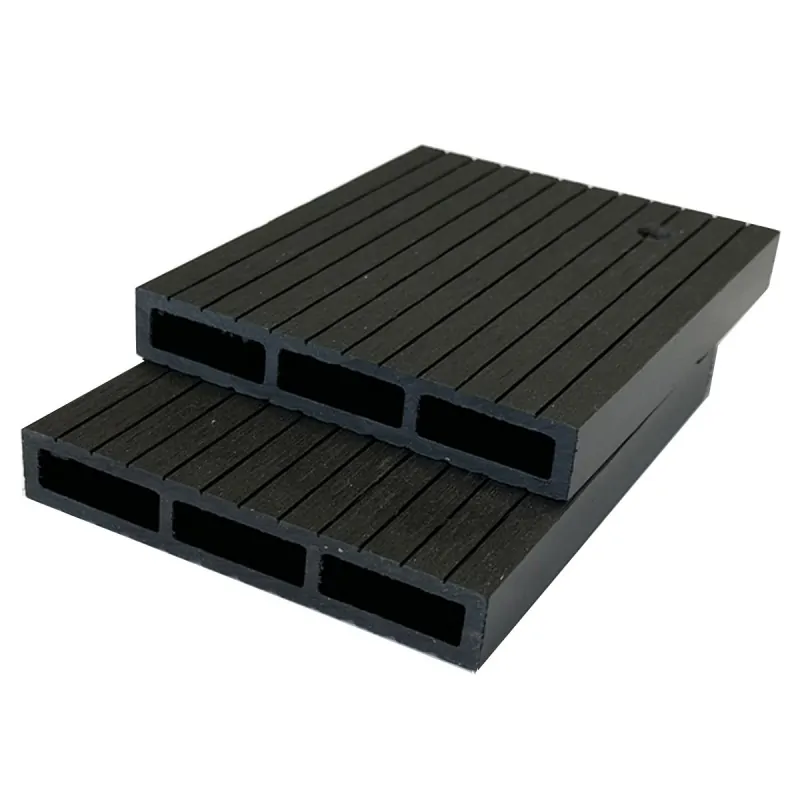 WPC striped fencing board 2 x 12 x 360cm - dark grey