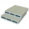 WPC striped fencing board 2 x 12 x 360cm - off white