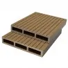 WPC striped fencing board 2 x 12 x 360cm - light brown