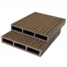 WPC striped fencing board 2 x 12 x 360cm - brown