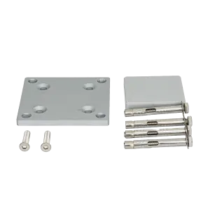 Post cap and base kit for anodized aluminum post