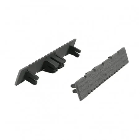 WPC striped ending caps 2,4 x 14,6cm - light grey