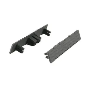 WPC striped ending caps 2,4 x 14,6cm - light grey