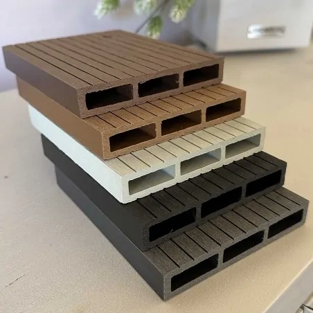 WPC striped fencing board 2 x 12 x 360cm - light brown