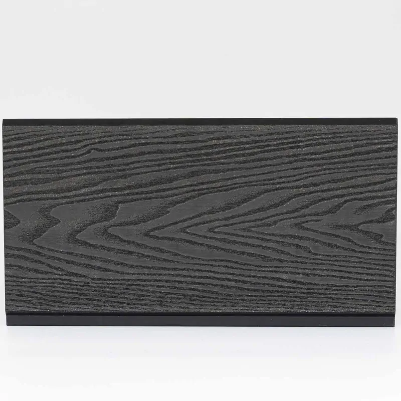 3D WPC panel board 2 x 16 x 180cm - dark grey
