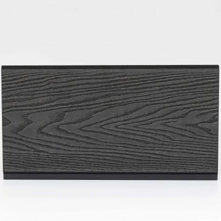 3D WPC panel board 2 x 16 x 180cm - dark grey