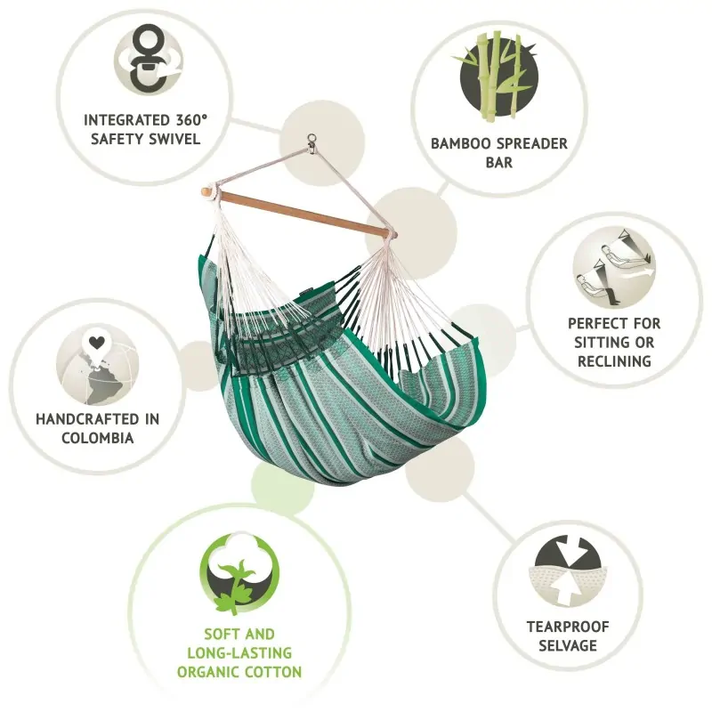 Hammock chair Habana Agave Organic Cotton - comfort