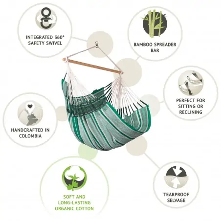 Hammock chair Habana Agave Organic Cotton - comfort