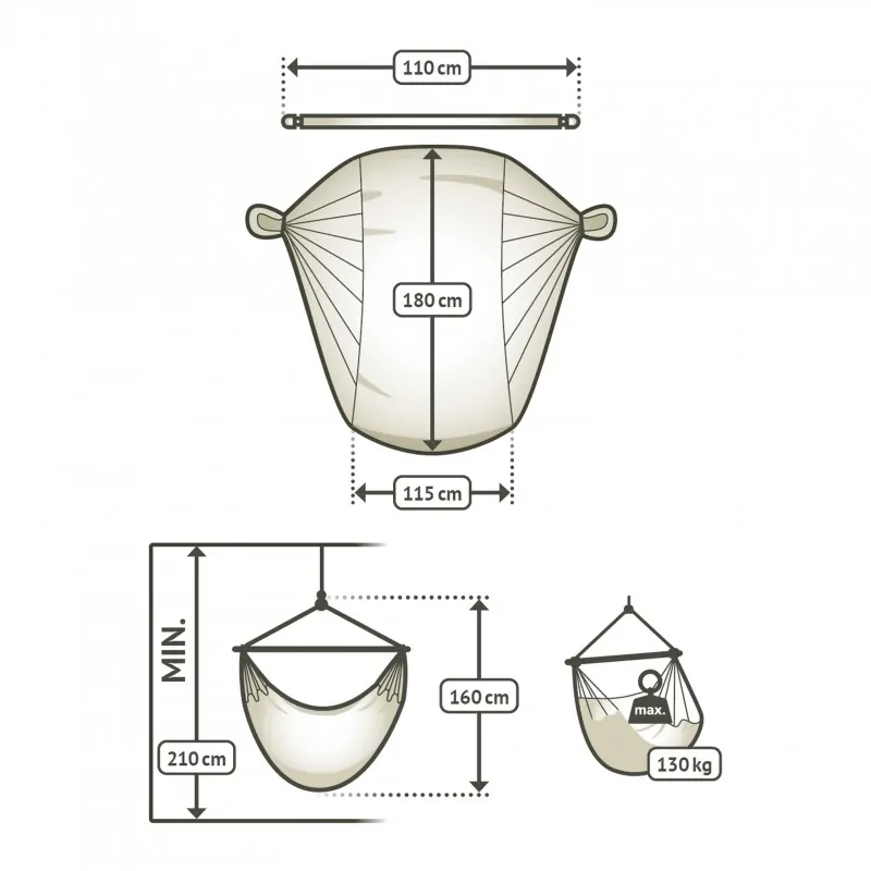 Hammock chair Habana Agave Organic Cotton - comfort