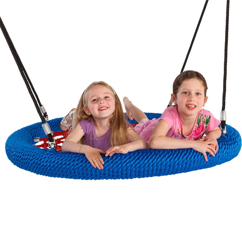 Nest swing made of armed rope