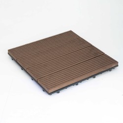 WPC decking tiles 30 x 30cm - brown
