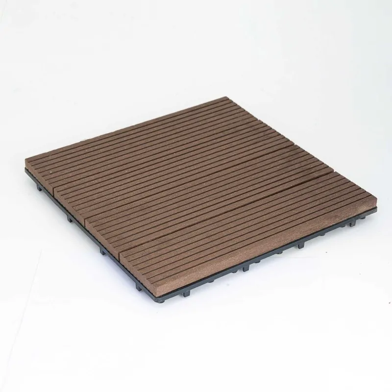 WPC decking tiles 30 x 30cm - brown