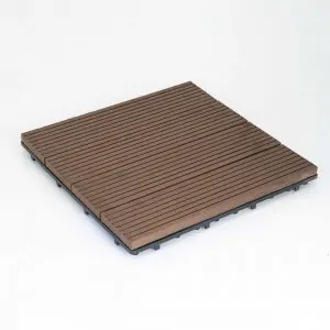 WPC decking tiles 30 x 30cm - brown
