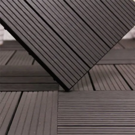 WPC decking tiles 30 x 30cm - brown