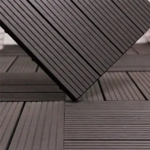 WPC decking tiles 30 x 30cm - brown