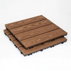 WPC decking tile WOOD 30 x 30cm -coffee