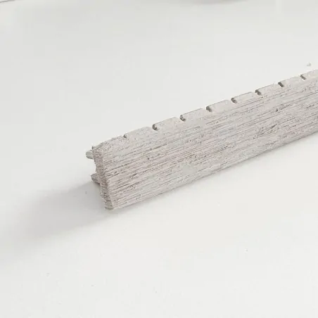 WPC ending caps striped  2 x 12cm - off white