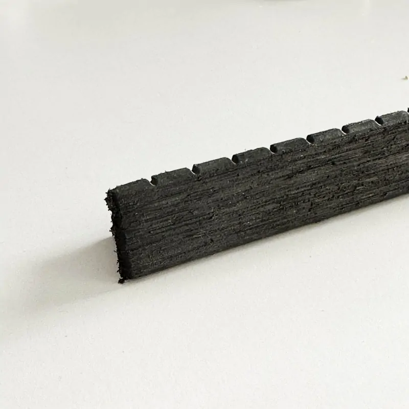 WPC ending caps striped  2 x 12cm - dark grey