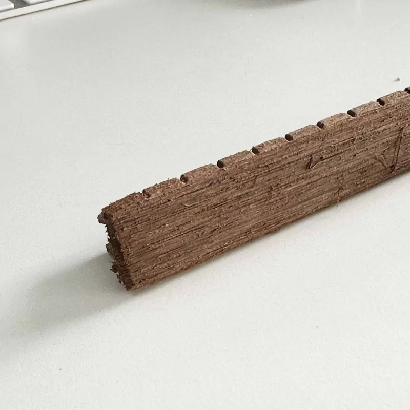 WPC ending caps striped  2 x 12cm - brown