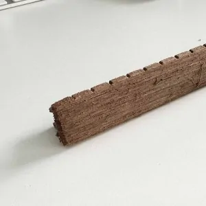 WPC ending caps striped  2 x 12cm - brown