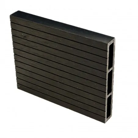 WPC striped fencing board 2 x 12 x 360cm - dark grey