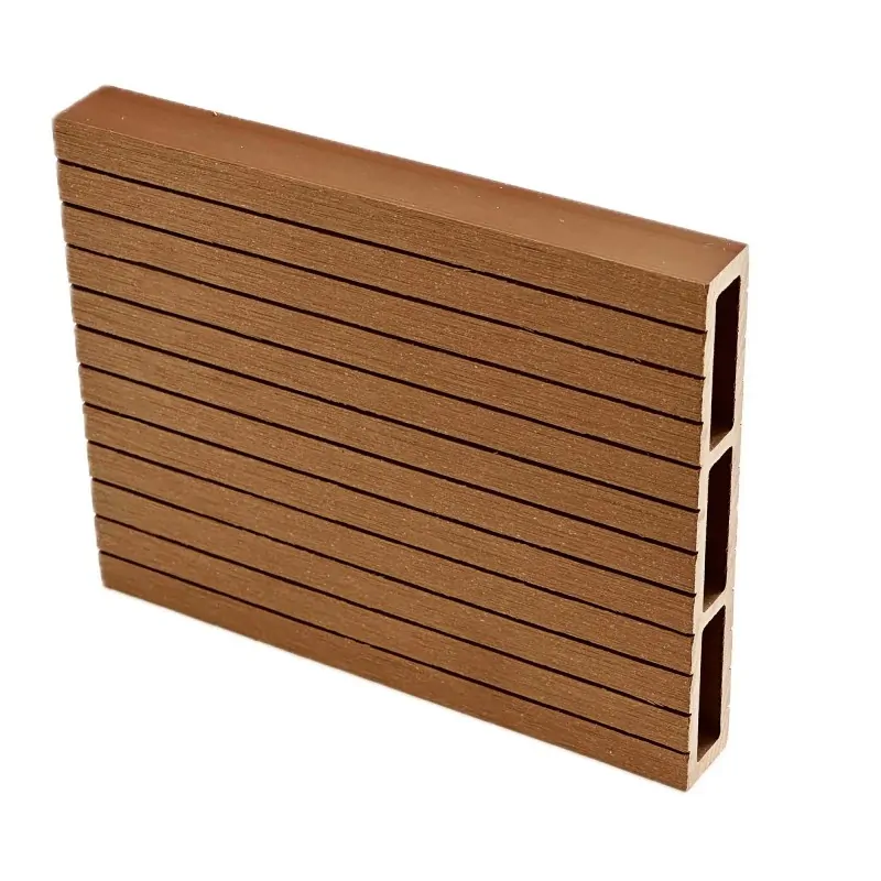 WPC striped fencing board 2 x 12 x 360cm - light brown