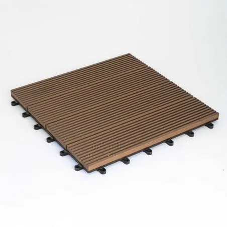 WPC decking tile 30,5 x 30,5cm -dark coffee
