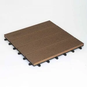 WPC decking tile 30,5 x 30,5cm -dark coffee