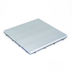 WPC decking tiles 30 x 30cm - grey silver