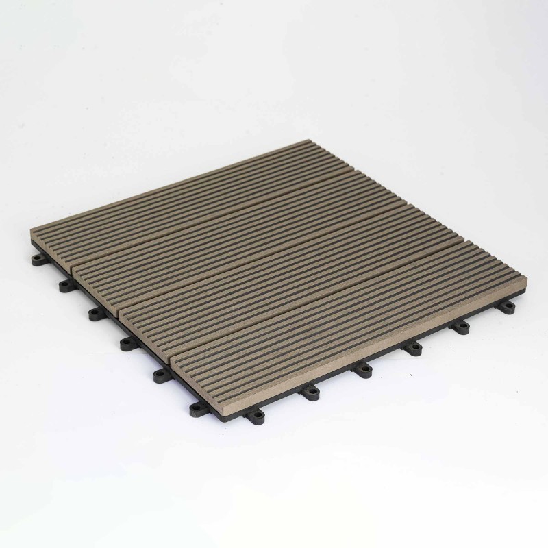 WPC decking tile 30,5 x 30,5cm |grey coffee