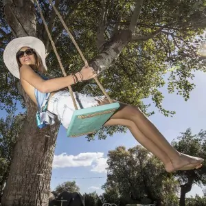 Swing with rope - turquoise