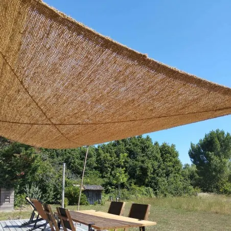 Coconut shade sail square - Model 2 COCONUT FIBER DIAGONAL REINFORCED SHADE SQUARE 2m x 2m | M2