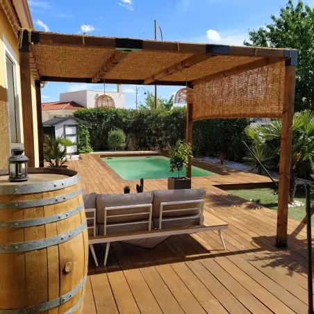 Coconut shade sail rectangular - Model 1 COCONUT FIBER SIMPLE WEAVING SHADE RECTANGULAR 2m x 3m | M1