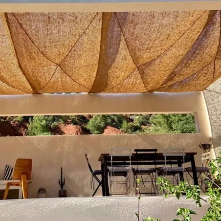 Coconut shade sail rectangular - Model 2 COCONUT FIBER DIAGONAL REINFORCED SHADE RECTANGULAR 2m x 3m | M2