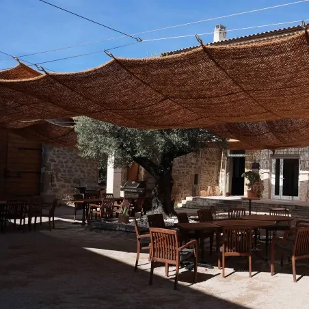 Coconut shade sail rectangular - Model 3 COCONUT FIBER GRID PATTERN REINFORCED SHADE RECTANGULAR 3m x 5m | M3