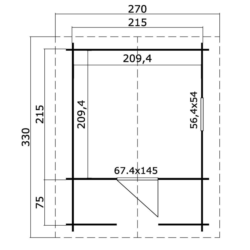 Ξύλινο παιδικό σπίτι | Lido 215 x 215εκ.