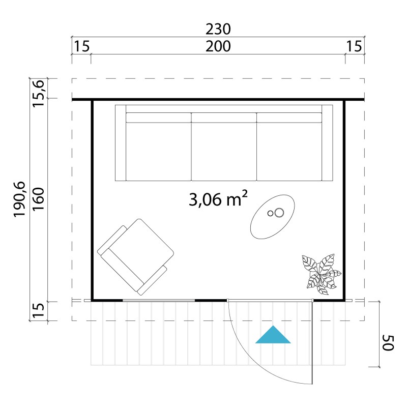 Ξύλινο παιδικό σπίτι | Flipp 200 x 160εκ.