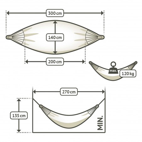 Hammock Modesta Olive organic cotton