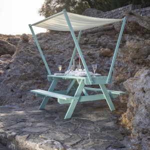 Picnic table with canopy