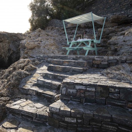 Picnic table with canopy