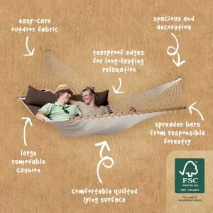 Spreader bar hammock quilted Alabama Arabica- kingsize