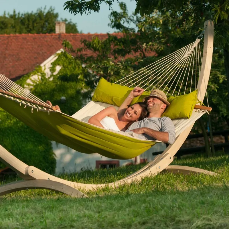 Spreader bar hammock quilted Alabama Avocado- kingsize