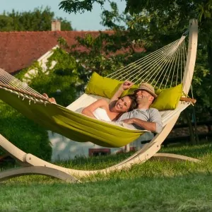 Spreader bar hammock quilted Alabama Avocado- kingsize