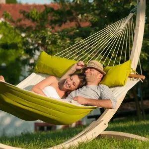 Spreader bar hammock quilted Alabama Avocado- kingsize