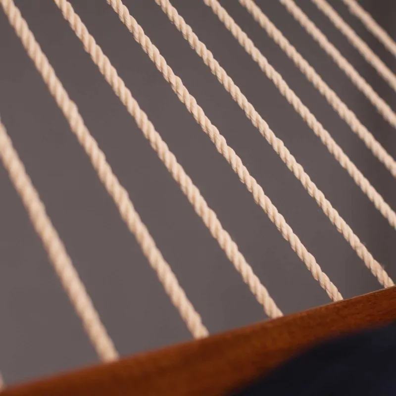 Spreader bar hammock Navy Blue quilted - kingsize