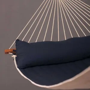 Spreader bar hammock Navy Blue quilted - kingsize