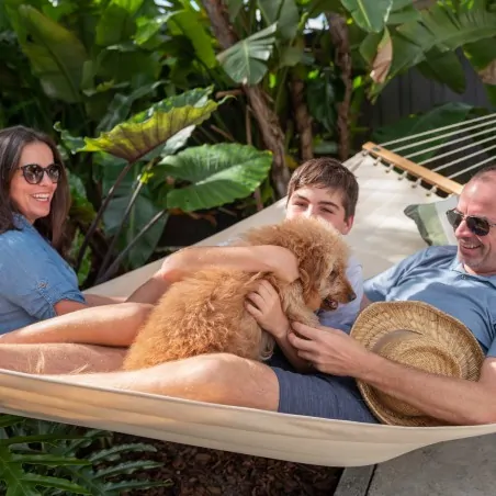 Spreader bar hammock Alabama vanilla quilted - kingsize