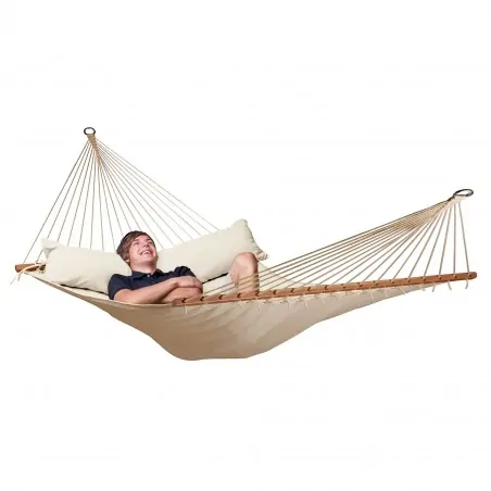 Spreader bar hammock Alabama vanilla quilted - kingsize