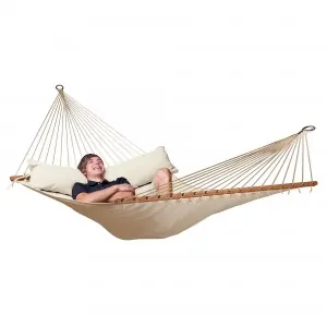 Spreader bar hammock Alabama vanilla quilted - kingsize